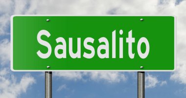 İşaretli yeşil 3D otoyol