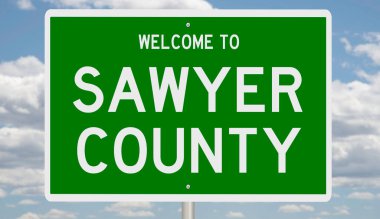 İşaretli yeşil 3D otoyol