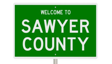 İşaretli yeşil 3D otoyol