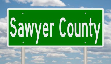 İşaretli yeşil 3D otoyol