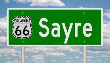 İşaretli yeşil 3D otoyol