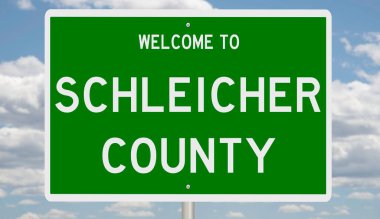 İşaretli yeşil 3D otoyol