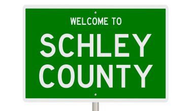 İşaretli yeşil 3D otoyol