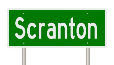 3 boyutlu yeşil otoyol tabelası