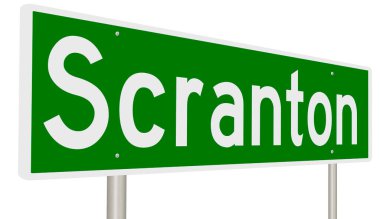 3 boyutlu yeşil otoyol tabelası