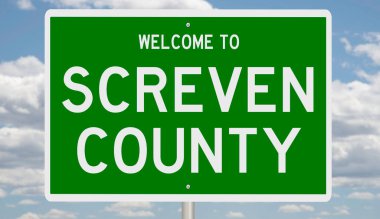 3 boyutlu yeşil otoyol tabelası