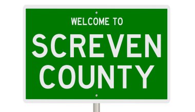 3 boyutlu yeşil otoyol tabelası