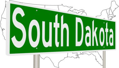 3 boyutlu yeşil otoyol tabelası