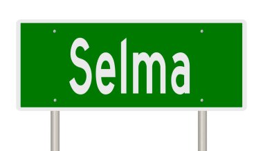 İşaretli yeşil 3D otoyol