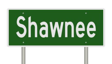 İşaretli yeşil 3D otoyol