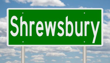 İşaretli yeşil 3D otoyol