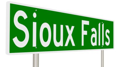 İşaretli yeşil 3D otoyol