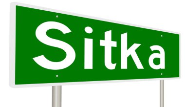 İşaretli yeşil 3D otoyol