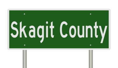 İşaretli yeşil 3D otoyol