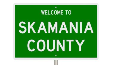 İşaretli yeşil 3D otoyol