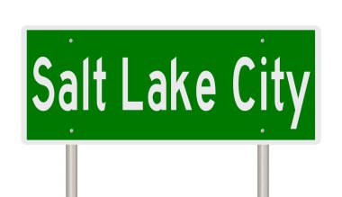 İşaretli yeşil 3D otoyol