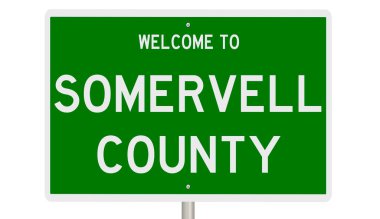 İşaretli yeşil 3D otoyol