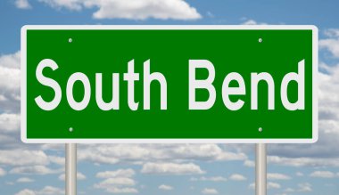 South Bend için hazırlanmış 3D otoyol tabelası
