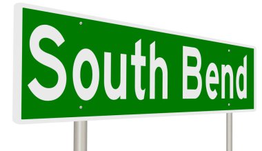 İşaretli yeşil 3D otoyol