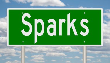 İşaretli yeşil 3D otoyol