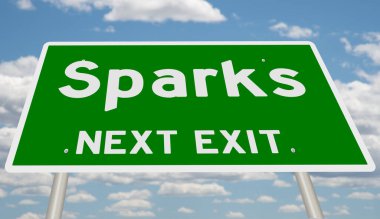 İşaretli yeşil 3D otoyol