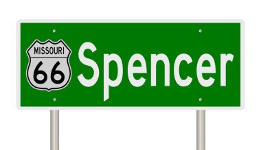 İşaretli yeşil 3D otoyol