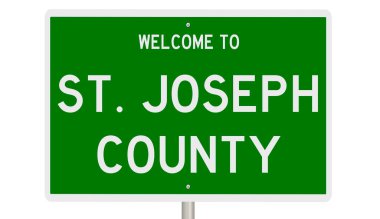 İşaretli yeşil 3D otoyol