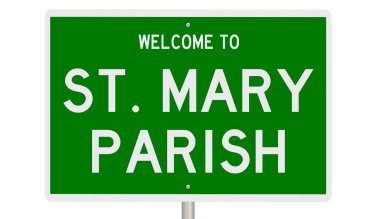 İşaretli yeşil 3D otoyol