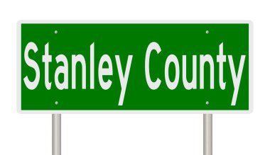 İşaretli yeşil 3D otoyol