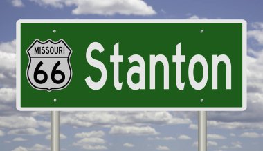 İşaretli yeşil 3D otoyol