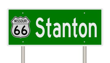 İşaretli yeşil 3D otoyol