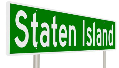 3 boyutlu yeşil otoyol tabelası