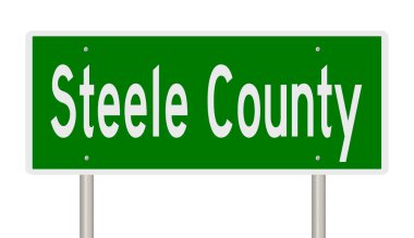 3 boyutlu yeşil otoyol tabelası