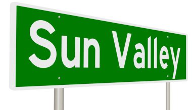 3 boyutlu yeşil otoyol tabelası