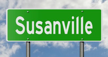 3 boyutlu yeşil otoyol tabelası