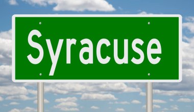 3 boyutlu yeşil otoyol tabelası