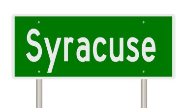 3 boyutlu yeşil otoyol tabelası