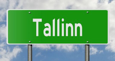 3 boyutlu yeşil otoyol tabelası