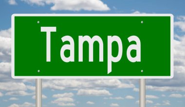 İşaretli yeşil 3D otoyol