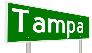 İşaretli yeşil 3D otoyol