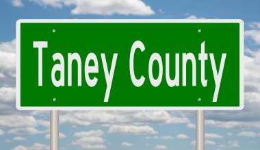 İşaretli yeşil 3D otoyol