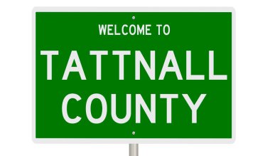 İşaretli yeşil 3D otoyol