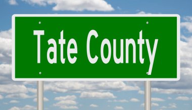 İşaretli yeşil 3D otoyol