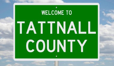 İşaretli yeşil 3D otoyol