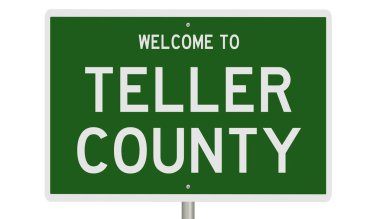 İşaretli yeşil 3D otoyol