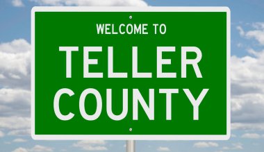 İşaretli yeşil 3D otoyol