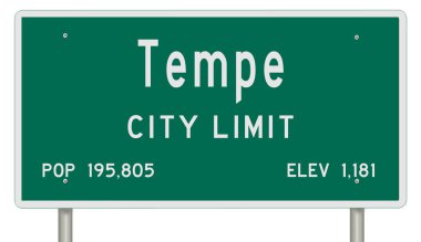 Yeşil 3D otoyol tabelasının çizimi