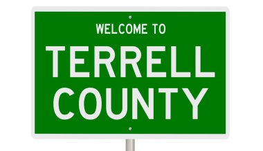 Yeşil 3D otoyol tabelasının çizimi