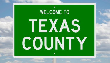 Yeşil 3D otoyol tabelasının çizimi