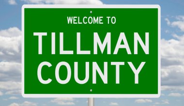 Yeşil 3D otoyol tabelasının çizimi